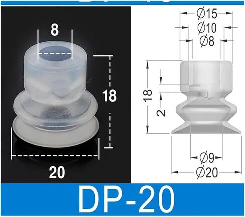LCTC Robot Vacuum Suction Cup Pneumatic Industrial Pressure Gripper Vacuum Suction Cup Accessories DP Series(-15) in Saudi Arabia