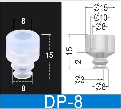 LCTC Robot Vacuum Suction Cup Pneumatic Industrial Pressure Gripper Vacuum Suction Cup Accessories DP Series(-15) in Saudi Arabia