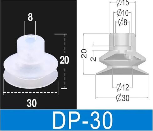 LCTC Robot Vacuum Suction Cup Pneumatic Industrial Pressure Gripper Vacuum Suction Cup Accessories DP Series(-15) in Saudi Arabia