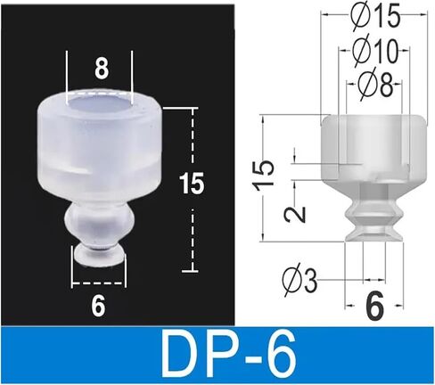 LCTC Robot Vacuum Suction Cup Pneumatic Industrial Pressure Gripper Vacuum Suction Cup Accessories DP Series(-15) in Saudi Arabia
