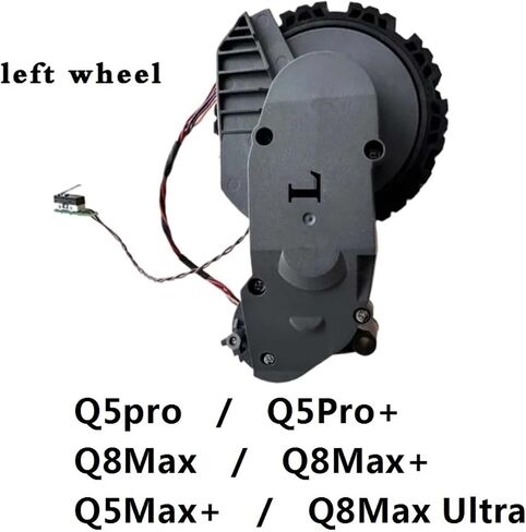 Vacuum Cleaner Drive Wheel Replacement Accessories (Left And Right Wheel Optional). Compatible With Roborock Q5 Pro / Q5 Pro / Q8 Max / Q8 Max / Q5 Max / Q8 Max Ultra(Black- L+R) in Kuwait