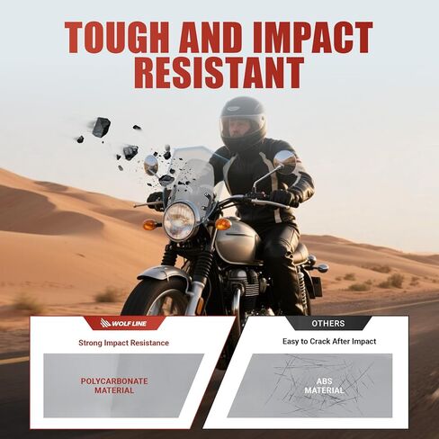 Motorcycle Windshield Deflector with Bracket Double Bubble Windscreen Fit for Triumph Bonneville T100 T120 2016-2024 Wind Shield Screen Visor Flyscreen, Black in Kuwait