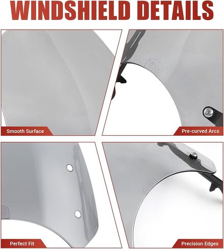 Motorcycle Windshield Deflector with Bracket Double Bubble Windscreen Fit for Triumph Bonneville T100 T120 2016-2024 Wind Shield Screen Visor Flyscreen, Black in Kuwait