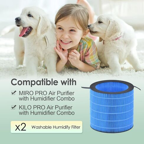 Humidifier Filters Compatible with Afloia MIRO PRO, Kilo PRO Air Purifier and Humidifier Combo, Washable Wicking Filter Wet Curtain, 2-Pack in Saudi Arabia