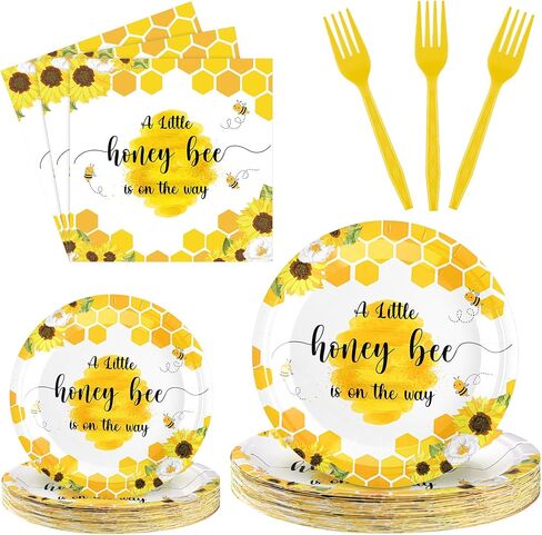 Sunnyray 96 Pieces Surfboard Baby Shower Plates and Napkins Baby on Board Shower Party Supplies Dessert Plates Napkins Forks for 24 Guests in Saudi Arabia