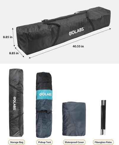 خيمة سرير الشاحنة Golabs لمدة 5.5-6.5 قدم ، وإعداد سهل 5 دقائق عن طريق التصميم المجمعة مسبقًا ، و PU2000mm مقاوم للماء ، ومحمول شخصان مع غطاء مطر إضافي للتخييم والخارجية ، ويشمل حقيبة تخزين in Kuwait