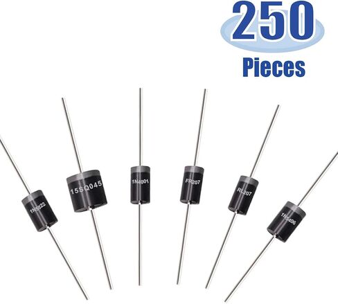 Tnisesm 20Values Diodes Kit 1N4001 1N4002 1N4003 1N4004 1N4005 1N4006 1N4007 1N4148 1N5404 1N5406 1N5408 RL207 UF4007 FR107 FR207 1N5817 1N5819 1N5822 15SQ045 10A10 Rectifier Schottky Diode Assortment in Saudi Arabia