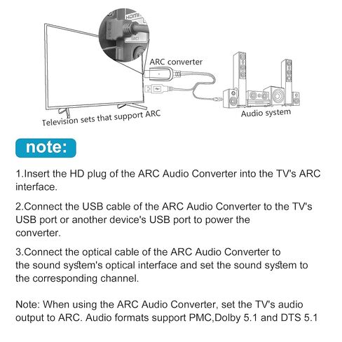 192 كيلو هرتز HDMI ARC إلى محول الصوت البصري للتلفزيون إلى شريط الصوت ، قوس التوصيل والتشغيل 3.7 قدم/1.15M إلى محول مستخرج الصوت الكابل الضوئي لدعم مسرح SOUND SPEAN SPEAND DOLBY/DTS 5.1 in Kuwait
