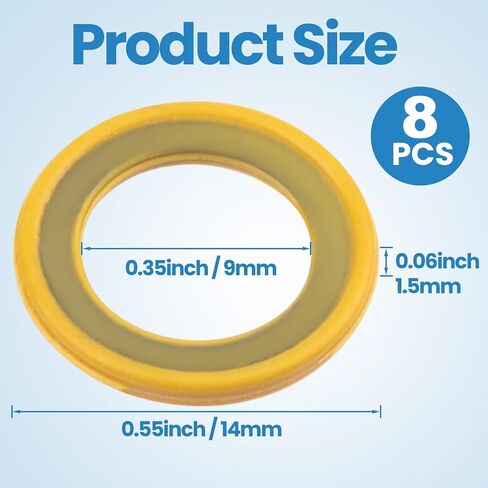 6pcs 26-830749 Gearcase Drain Plug Seal Gaskets, Replacements Seal Washers for Lower Unit Gear Oil Pump, Drain Screw Gasket for Mercury Marine/Mercruiser Drives Accessories in Saudi Arabia