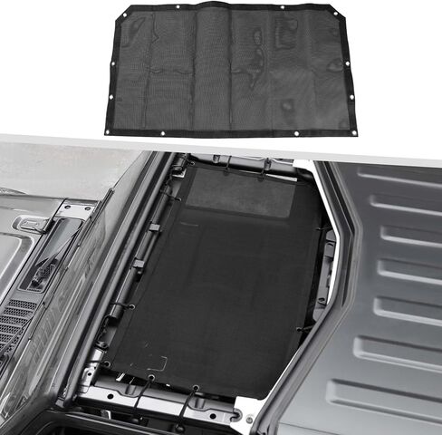 Jimen Roof Sun Shade for JL JT, Front Bikini top Mesh Sunshade Fit for Jeep Wrangler JL JLU Gladiator JT 2 Door & 4 Door 2018-2025 (Gray) in Kuwait