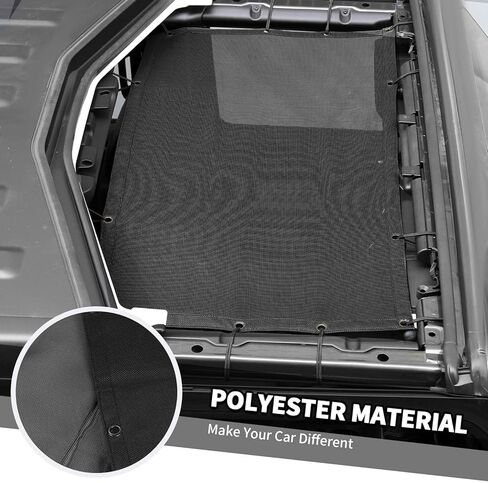 Jimen Roof Sun Shade for JL JT, Front Bikini top Mesh Sunshade Fit for Jeep Wrangler JL JLU Gladiator JT 2 Door & 4 Door 2018-2025 (Gray) in Kuwait