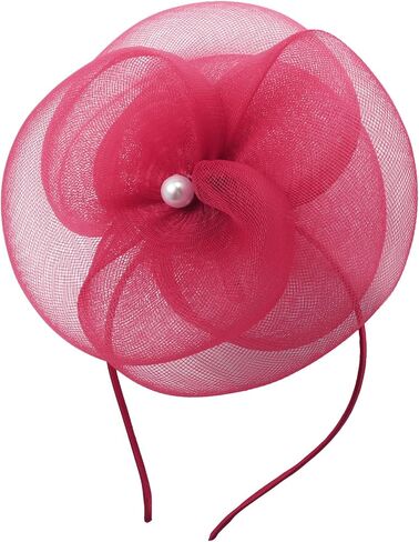 Zeyune Fascinators Hats for Women Tea Party Elegant Headband Derby Hats with Hair Clip for Wedding Bride Party in Kuwait