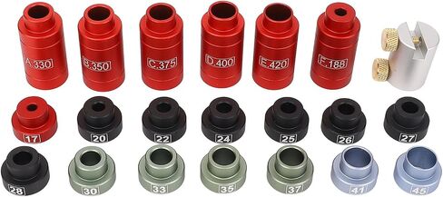 Aluminum Alloy Gauge Comparator Kit for Precise Measurement, Universal Headspace Gauge Body with Bushing Set, Includes Storage Box in Saudi Arabia