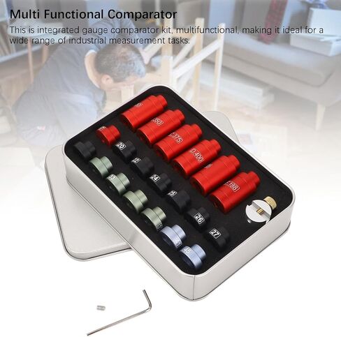 Aluminum Alloy Gauge Comparator Kit for Precise Measurement, Universal Headspace Gauge Body with Bushing Set, Includes Storage Box in Saudi Arabia