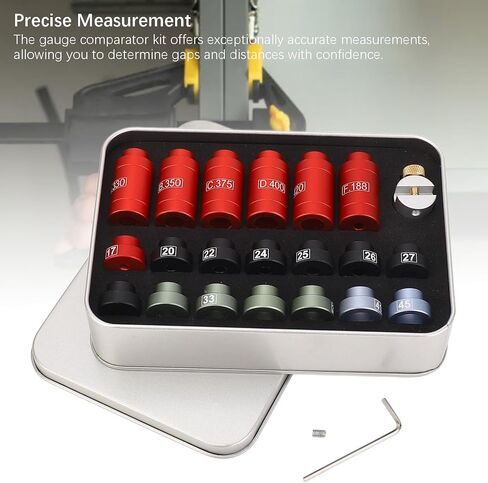 Aluminum Alloy Gauge Comparator Kit for Precise Measurement, Universal Headspace Gauge Body with Bushing Set, Includes Storage Box in Saudi Arabia