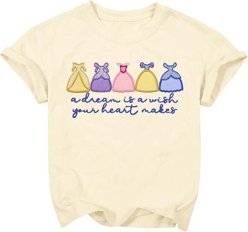 Princess Girls Shirt Dress Bowknot Graphic T Shirt Toddler Magical Shirts Girl Holiday Vacation Tee Tops in Saudi Arabia