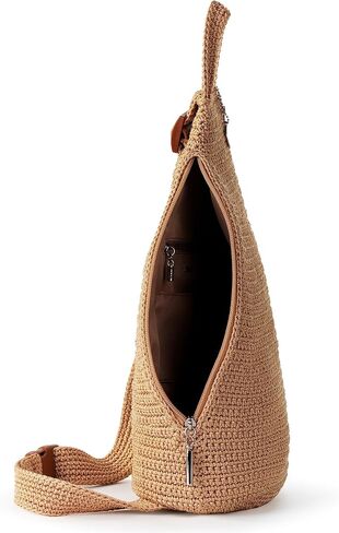The Sak Geo Sling Backpack in Crochet, Single Backpack Strap, Ecru in Saudi Arabia