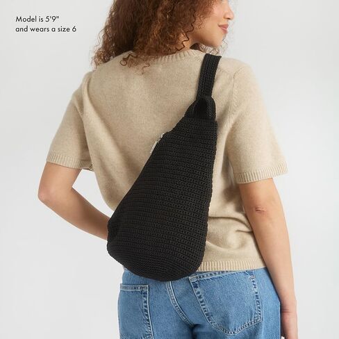 The Sak Geo Sling Backpack in Crochet, Single Backpack Strap, Ecru in Saudi Arabia