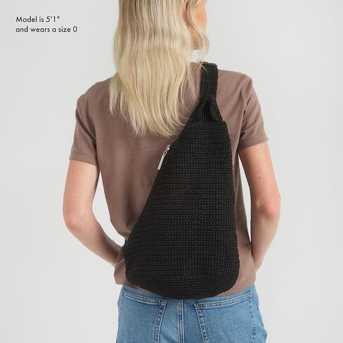 The Sak Geo Sling Backpack in Crochet, Single Backpack Strap, Ecru in Saudi Arabia