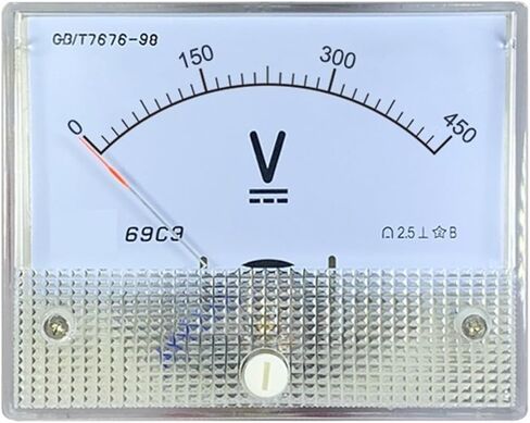 69c9 DC Voltmeter 5V 10V 15V 20V 30V 50V 75V 100V 150V 200V 250V 300V 450V 500V 600V Pointer 1Pcs(DC20V) in Saudi Arabia