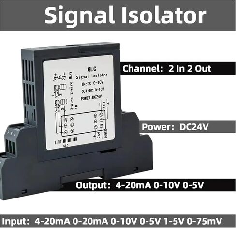 عزل إشارة DC 0-75MV إلى 4-20MA 0-10V 0-5V 1-5V عزل الإشارة التناظرية 1 في 1 Out 1 في 2 في 2 OUT COMPLETATOR (1 في 1 OUT ، الإخراج 0-20MA_INPUT 0-10MA) in Kuwait
