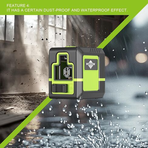Laser Level with 1M Tripod,can be standby for 10 hours,Green Cross Line Laser with Tripod Self-Leveling, Lazer Leveler Tool for Picture Hanging laserpower<1mW, Class 2 Laser output (Dark green) in Saudi Arabia