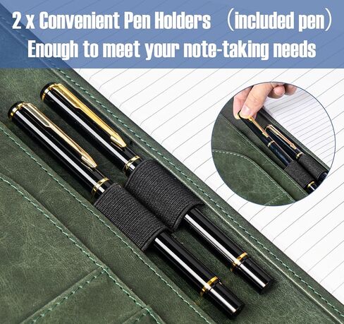 PU Leather Padfolio Clipboard,DIN A5 Document Organizer Folio Clip Board,Magnetic Closure Business Portfoli with Cover Professional with 2 Pen,A5 Paper for School Office Men Women,Black in Saudi Arabia