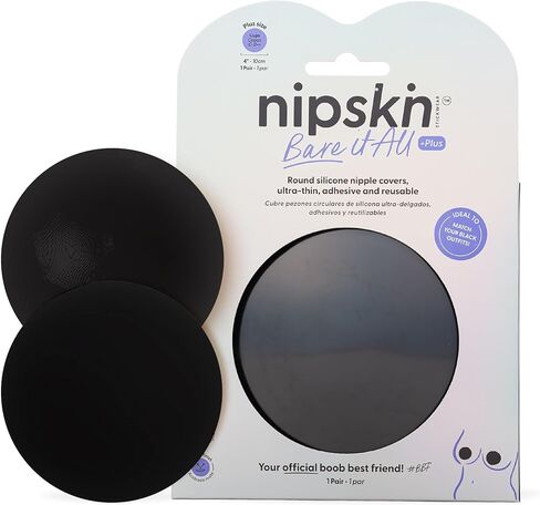 Bare It All Ultra-thin, Adhesive, And Reusable Round Silicone Nipple Covers for Women - Medium Chantilly in Saudi Arabia
