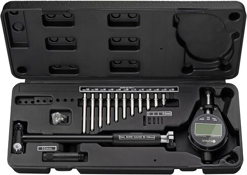 Neoteck Bore Gauge Set Digital Indicator Dial Bore Gauge (2-6"/0.0005") with Self-Centering Dial,Carbide Anvils, Insulated Grips for Deep Engine Cylinder Measurement-Black in Saudi Arabia