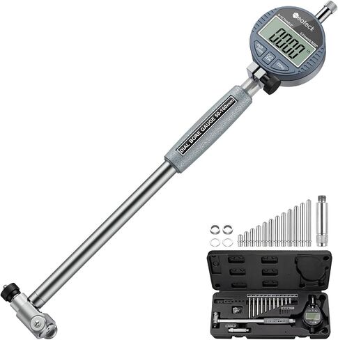 Neoteck Bore Gauge Set Digital Cordator Dial Gauge (2-6 "/0.0005") مع قرص الاتصال الذاتي ، وسندان الكربيد ، والسيدات المعزولة لقياس أسطوانة المحرك العميق الأسطوانة in Saudi Arabia