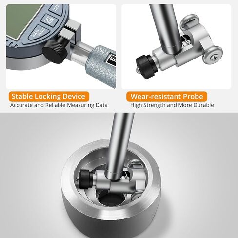 Neoteck Bore Gauge Set Digital Cordator Dial Gauge (2-6 "/0.0005") مع قرص الاتصال الذاتي ، وسندان الكربيد ، والسيدات المعزولة لقياس أسطوانة المحرك العميق الأسطوانة in Saudi Arabia