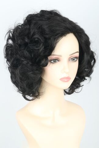 Old Lady Wigs for Women Short Curly Gray Granny Wig Old Lady Costume for Woman Halloween Costume 5 Piece Wig in Saudi Arabia