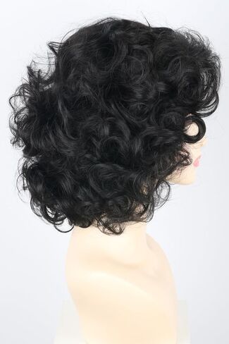 Old Lady Wigs for Women Short Curly Gray Granny Wig Old Lady Costume for Woman Halloween Costume 5 Piece Wig in Saudi Arabia