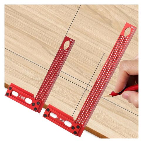 200/300 مم الدقة Scriber Scriber Square Squaring T الحاكم Aluminium Heal Hoiting Health Health Holected Holecting Holege (200mm) in Kuwait