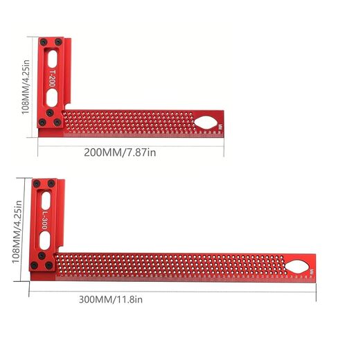 200/300 مم الدقة Scriber Scriber Square Squaring T الحاكم Aluminium Heal Hoiting Health Health Holected Holecting Holege (200mm) in Kuwait