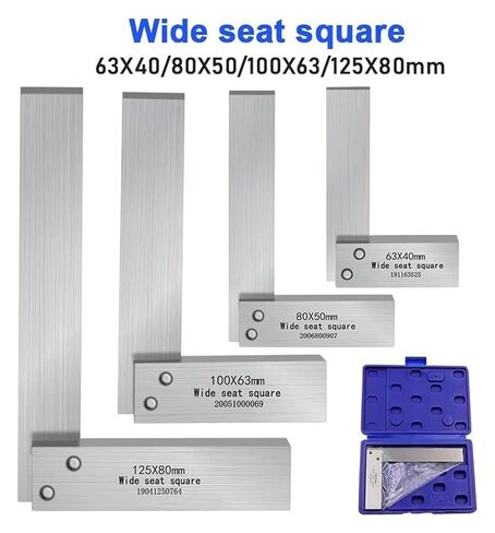 90 درجة مسطحة الحافة مربعة حاكم النجارة مربع أدوات النجارة الخشبية الأدوات الزاوية المعدنية أداة قياس متعددة جرب مربع مربع مربع مربع (125 × 80) in Kuwait