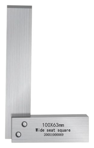 90 درجة مسطحة الحافة مربعة حاكم النجارة مربع أدوات النجارة الخشبية الأدوات الزاوية المعدنية أداة قياس متعددة جرب مربع مربع مربع مربع (125 × 80) in Kuwait