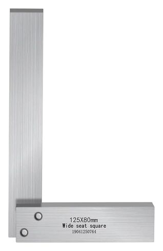 90 درجة مسطحة الحافة مربعة حاكم النجارة مربع أدوات النجارة الخشبية الأدوات الزاوية المعدنية أداة قياس متعددة جرب مربع مربع مربع مربع (125 × 80) in Kuwait