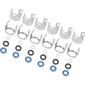 Motoforti Fuel Injector Repair Seal Ring Kit, for Audi A5 2010, Metal Rubber, 06E998907, Silver Tone, 30pcs