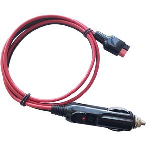 Car Cigarette Lighter Plug with Internal 15 Amp Fuse14AWG Extension Cable Adapter Compatible with Anderson Power Pole Connectors- 3.3ft/1m