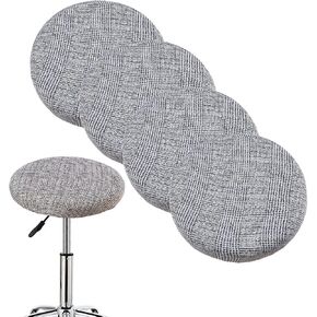 Round Stool Covers 4 Pack Round Bar Stool Covers with Elastic Stretch Barstools Seat Covers Slipcovers Bar Rolling Chair Seat Cover Diameter 13"-18" Style 6 in Kuwait