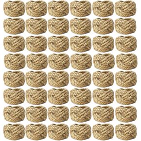 WINGFISH Napkin Rings Set of 50 Farmhouse Woven Napkin Rings Bulk Burlap Jute Napkin Rings for Dinning Table, Nautical Napkin Rings Table Decor for Party Gathering Banquet Wedding Birthday