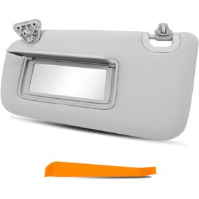 Gray Driver Left Side Illuminated Sun Visor with Makeup Mirror Fit for Nissan Sentra 2013 2014 2015 2016 2017 2018 2019 Replace 96401-3SG8A