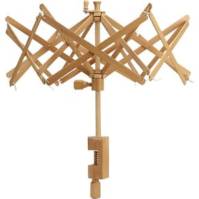 𝐁𝐫𝐚𝐢𝐧𝐦𝐚𝐫𝐭 𝐔𝐦𝐛𝐫𝐞𝐥𝐥𝐚 𝐒𝐰𝐢𝐟𝐭 Yarn Winder XL Heavy Duty Natural Swift Rosewood Yarn Winder for Knitting Crochet Accessories Hand Operated Bobbin Winder Holder