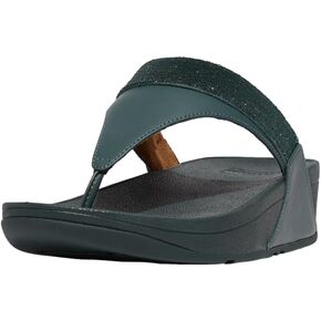 صندل نسائي من FitFlop مصنوع من الجلد من Lulu Opul-Trim باللون الأزرق الصلب 11