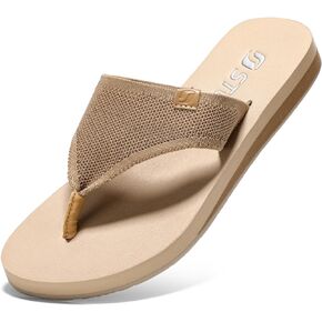 STQ Orthopedic Womens Arch Support Flip Flops with Memory Foam