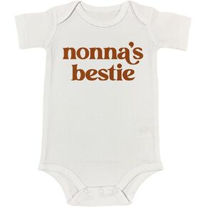 بدلة I Love My Nonna Baby بدلة قطعة واحدة لطيفة كلاسيكية للإعلان رومبير مفاجأة هدية الجدة الإيطالية (0-6 أشهر، بدلة نوم قصيرة الأكمام من nona's bestie) in Kuwait