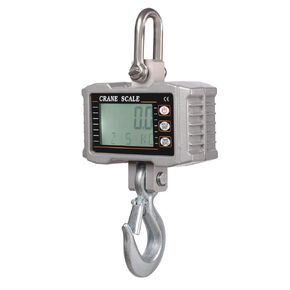 OCS-S 1000KG 2000LBS Aluminum Digital Crane Scale Heavy Duty Compact Hanging Scale Hoists Scale 0.5kg, Without Remote Control (OCS-S Orange)