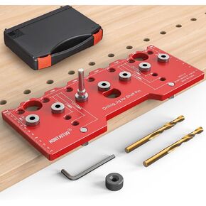 Shelf Pin Jig,1/4 Inch Shelf Pin Drilling Jig,Aluminum Alloy Cabinet Hole Drilling Template For Woodworking,Cabinet Hardware Jig
