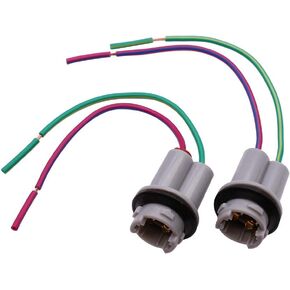 T15 912 920 921 Wiring Harness Socket Pigtail Adapter Connector for LED Bulbs Replacement or Retrofit 2Pcs